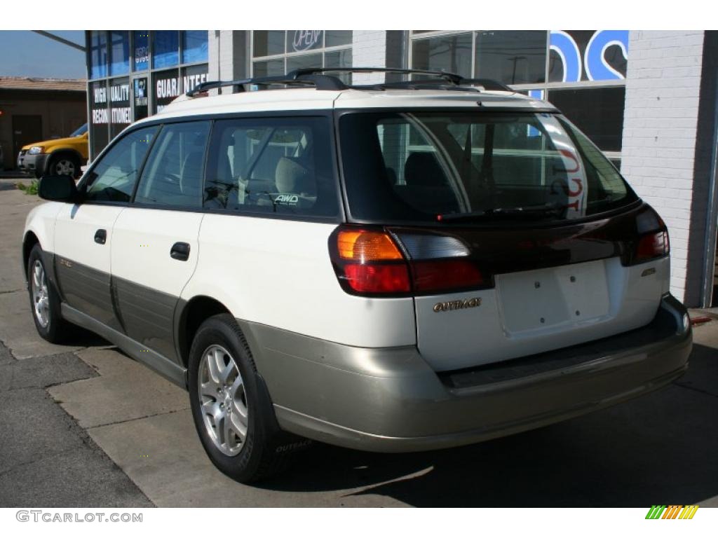 2003 Outback Wagon - White Frost Pearl / Gray photo #25