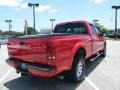 2003 Red Clearcoat Ford F250 Super Duty Lariat Crew Cab 4x4  photo #5