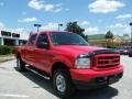 2003 Red Clearcoat Ford F250 Super Duty Lariat Crew Cab 4x4  photo #7