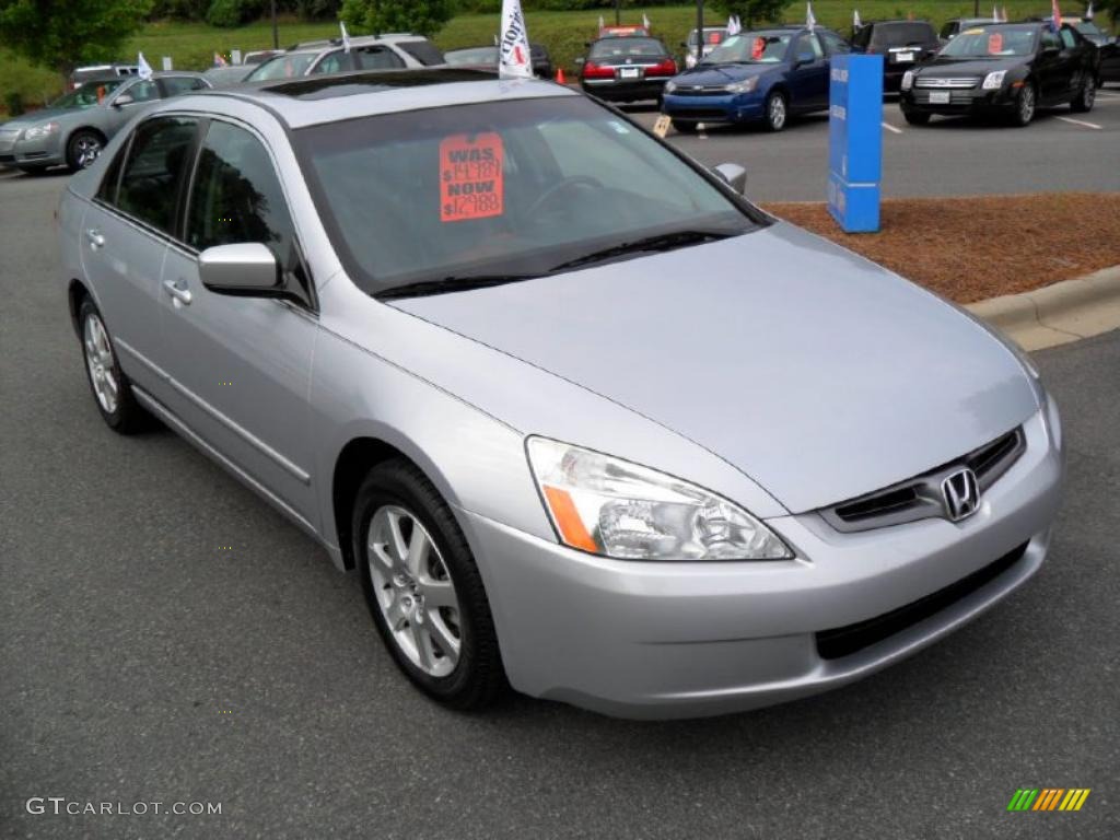 2005 Accord EX-L V6 Sedan - Satin Silver Metallic / Black photo #5