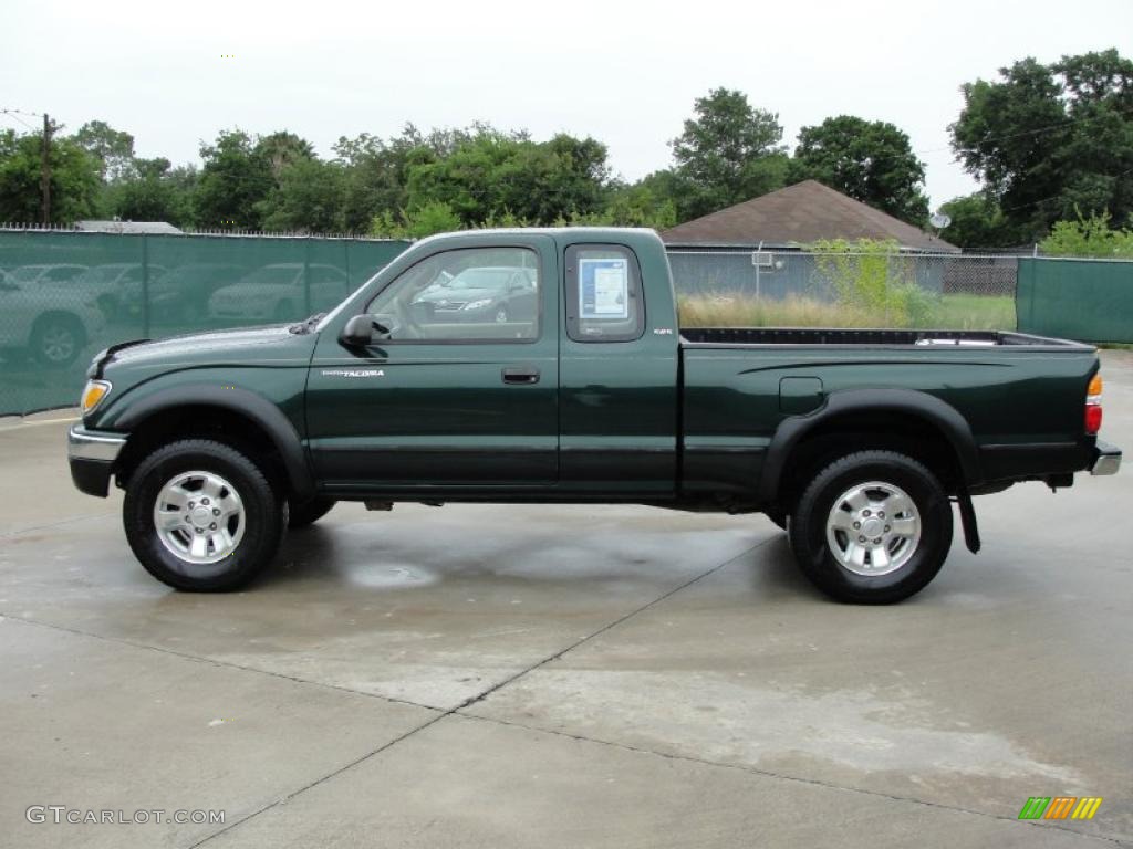 2001 Tacoma V6 Xtracab 4x4 - Imperial Jade Green Mica / Oak Beige photo #6