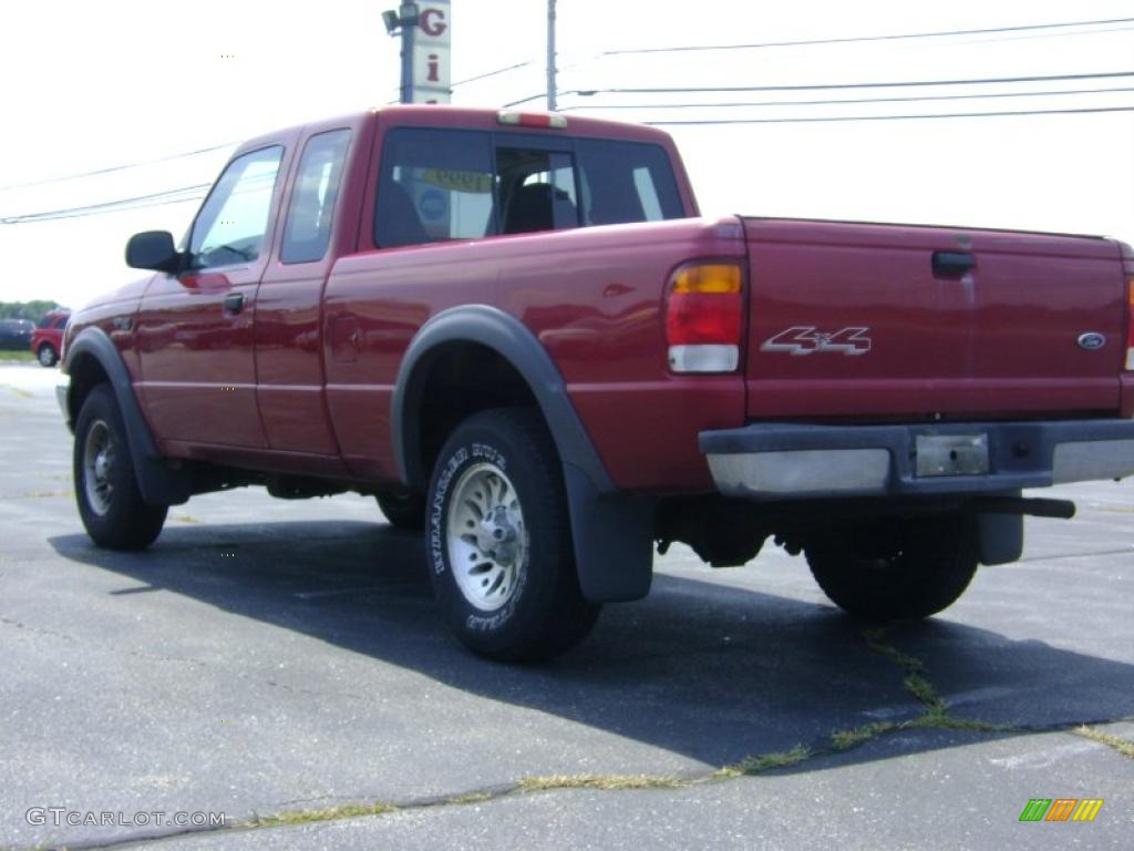 1999 Ranger XLT Extended Cab 4x4 - Toreador Red Metallic / Medium Graphite photo #5