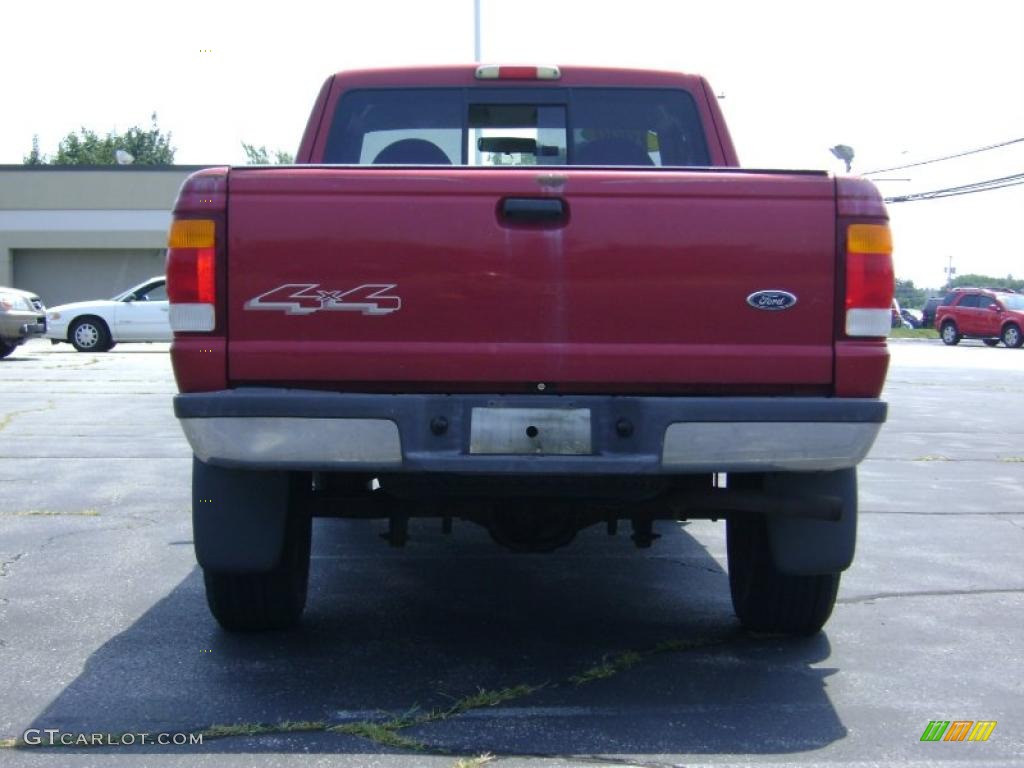 1999 Ranger XLT Extended Cab 4x4 - Toreador Red Metallic / Medium Graphite photo #6