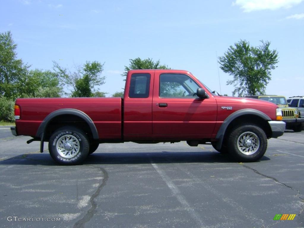1999 Ranger XLT Extended Cab 4x4 - Toreador Red Metallic / Medium Graphite photo #8