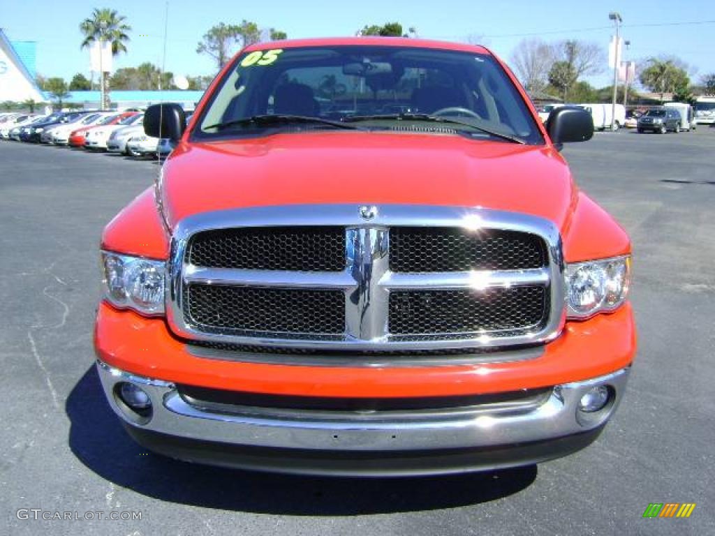 2005 Ram 1500 SLT Quad Cab - Flame Red / Taupe photo #4