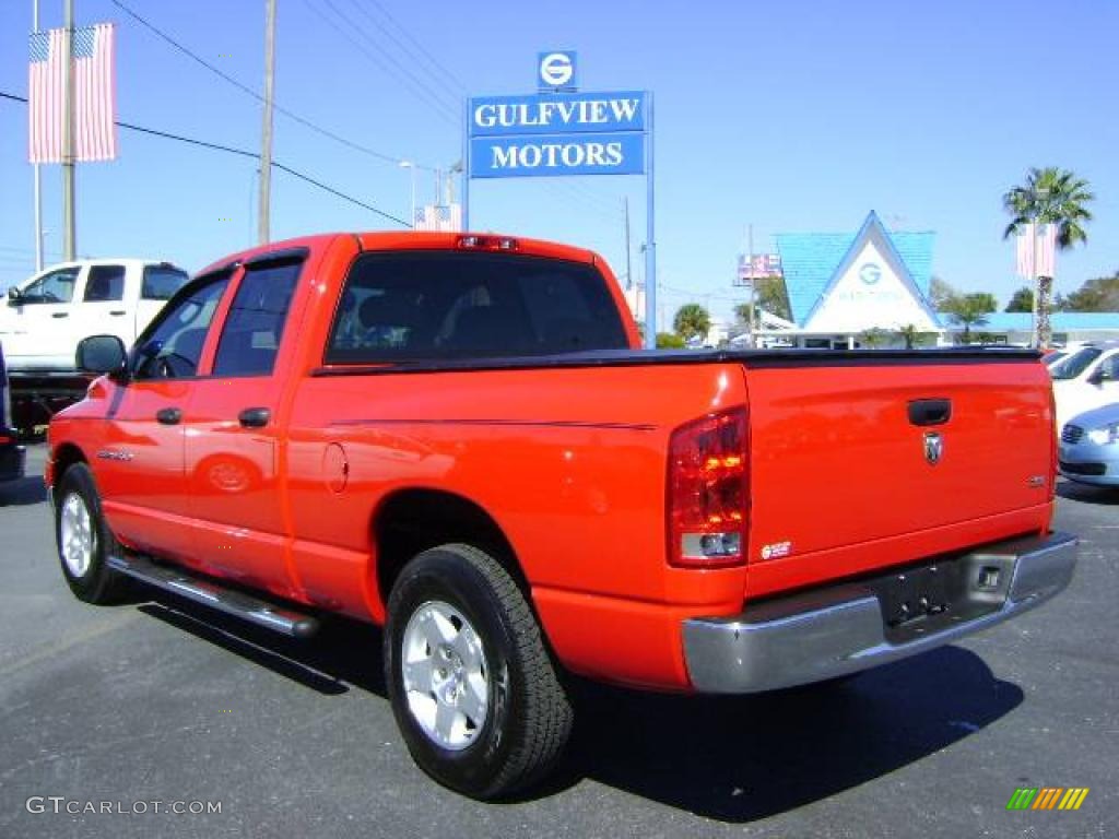 2005 Ram 1500 SLT Quad Cab - Flame Red / Taupe photo #5