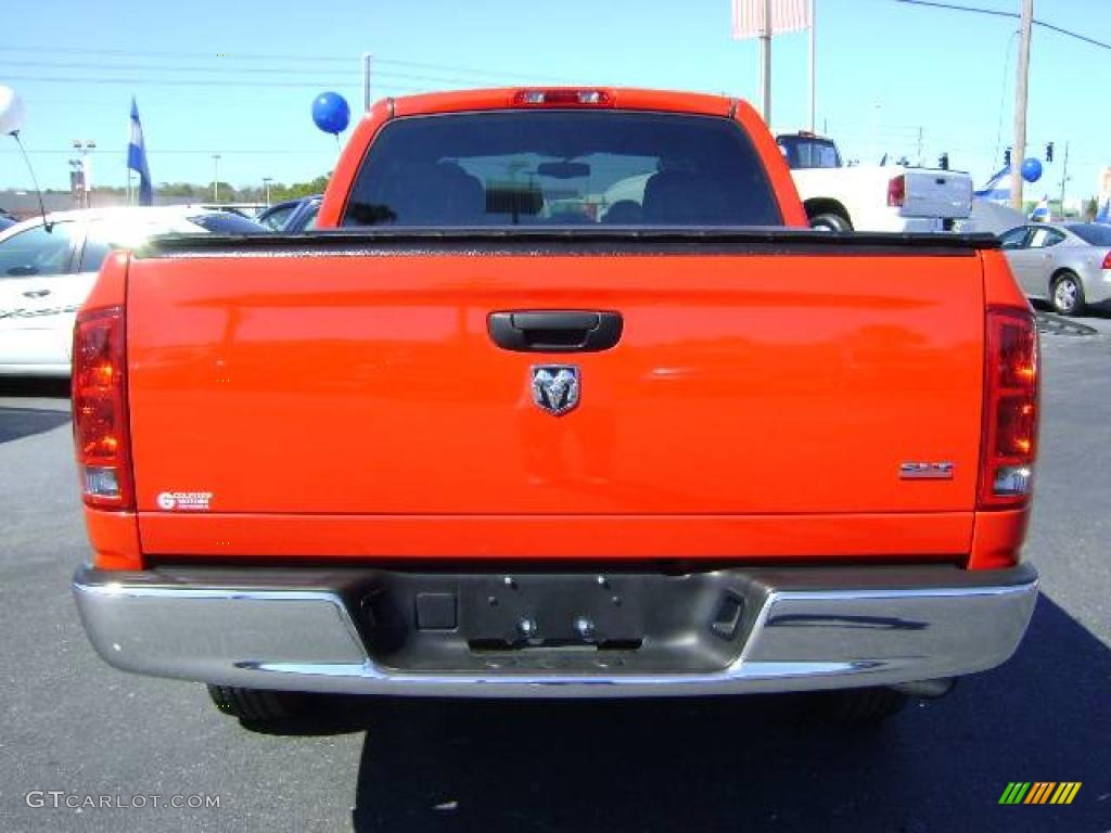 2005 Ram 1500 SLT Quad Cab - Flame Red / Taupe photo #6