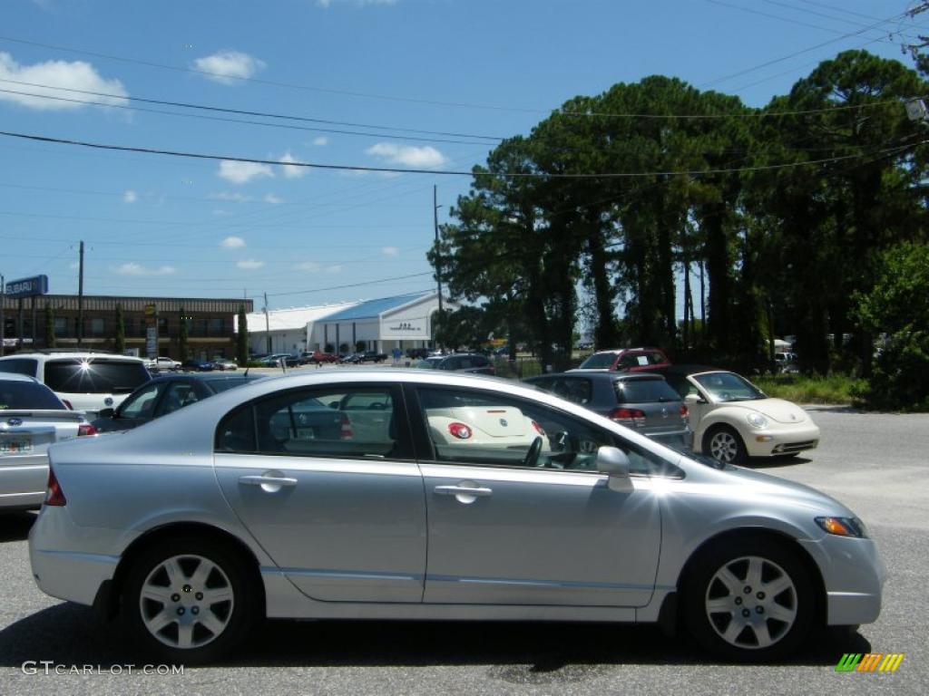 2009 Civic LX Sedan - Alabaster Silver Metallic / Gray photo #6