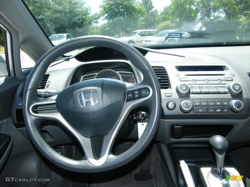 2009 Civic LX Sedan - Alabaster Silver Metallic / Gray photo #18