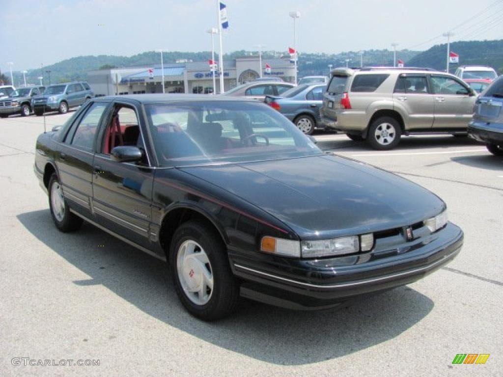 1992 Cutlass Supreme S Sedan - Black / Dark Red photo #9