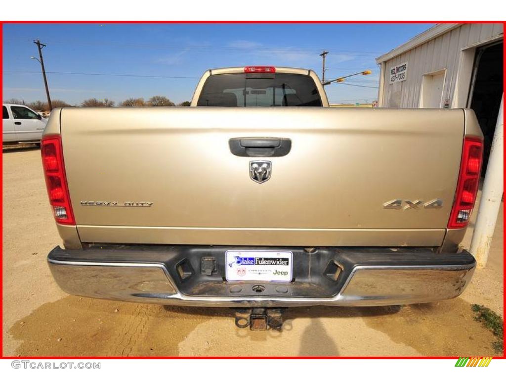 2005 Ram 3500 SLT Quad Cab 4x4 - Light Almond Pearl Metallic / Taupe photo #4