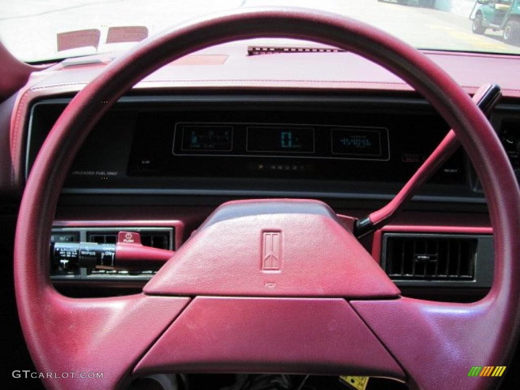 1992 Cutlass Supreme S Sedan - Black / Dark Red photo #17