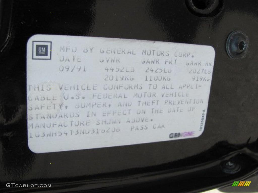 1992 Cutlass Supreme S Sedan - Black / Dark Red photo #19