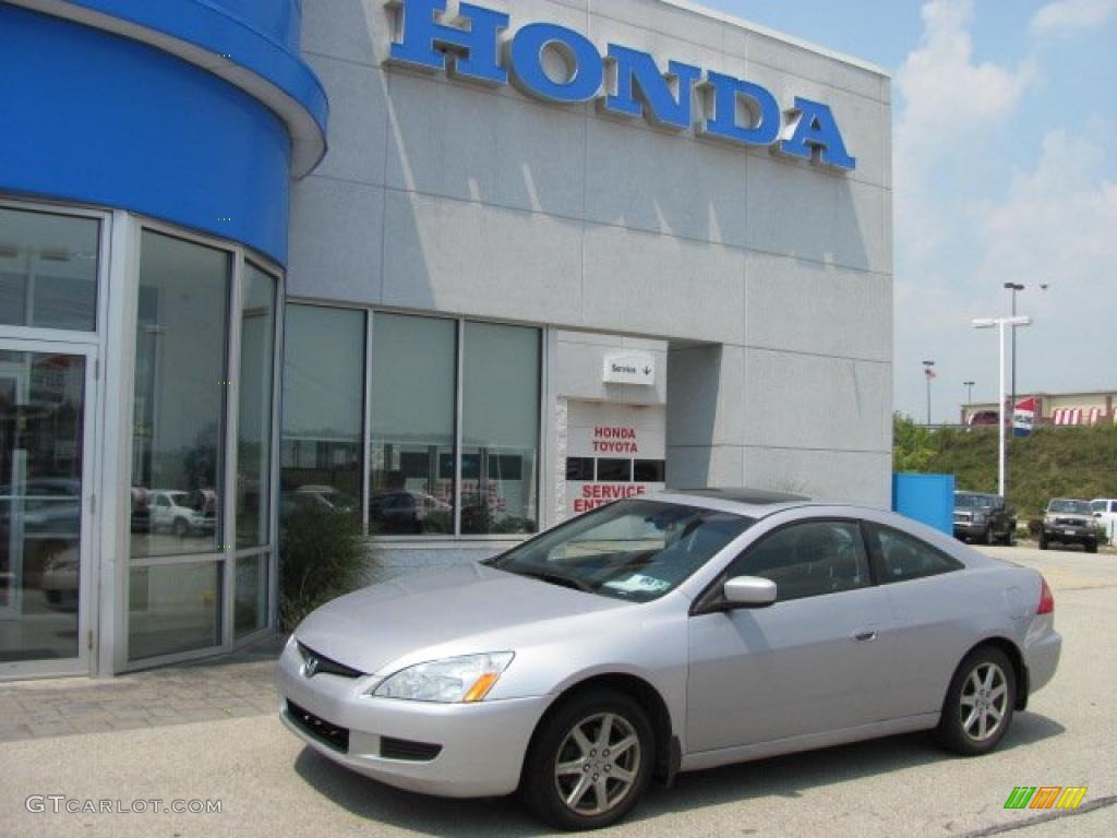 2003 Accord EX V6 Coupe - Satin Silver Metallic / Black photo #1