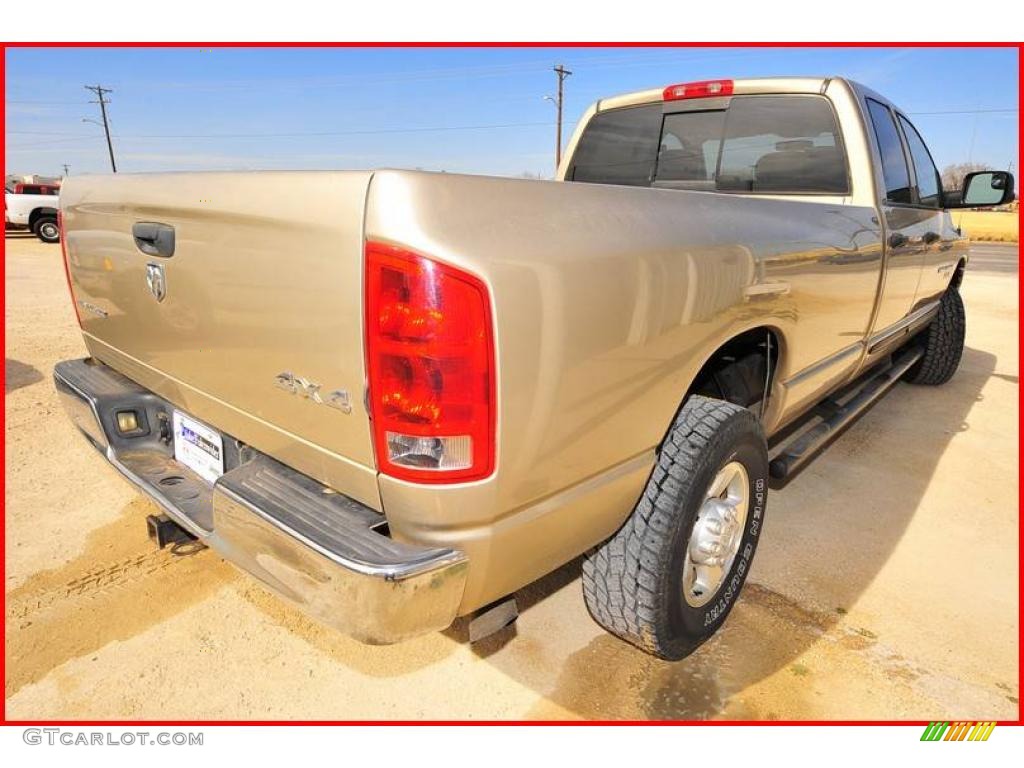 2005 Ram 3500 SLT Quad Cab 4x4 - Light Almond Pearl Metallic / Taupe photo #8