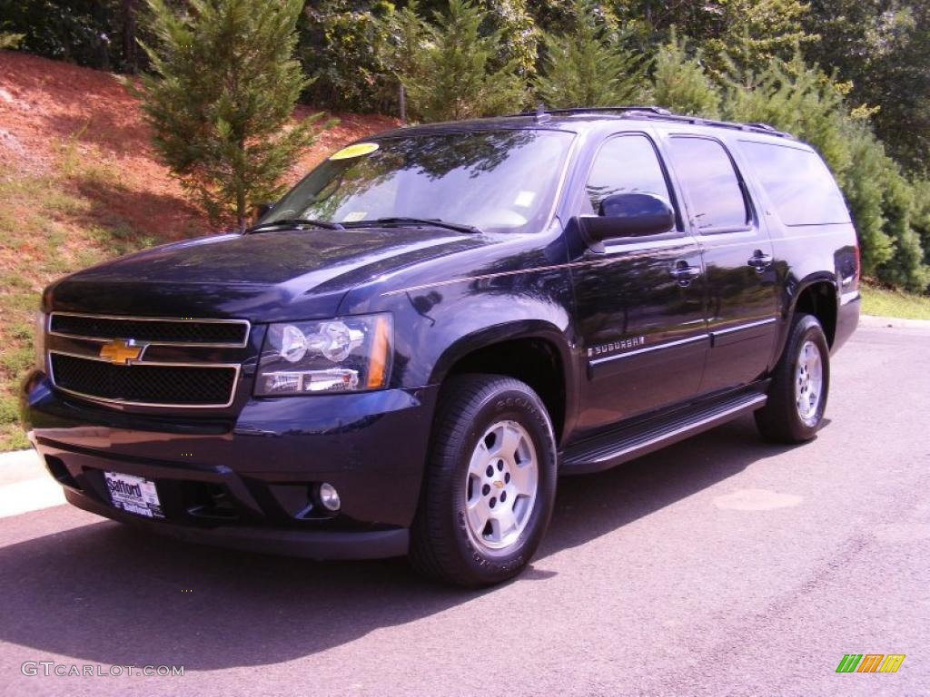 2007 Suburban 1500 LT 4x4 - Dark Blue Metallic / Light Cashmere photo #1