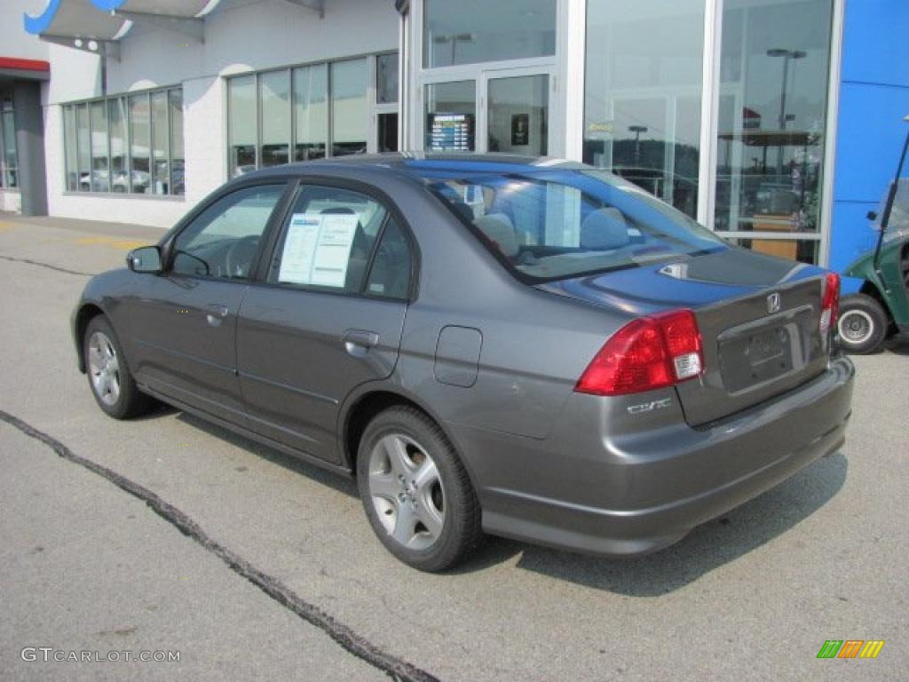 2005 Civic EX Sedan - Magnesium Metallic / Gray photo #5