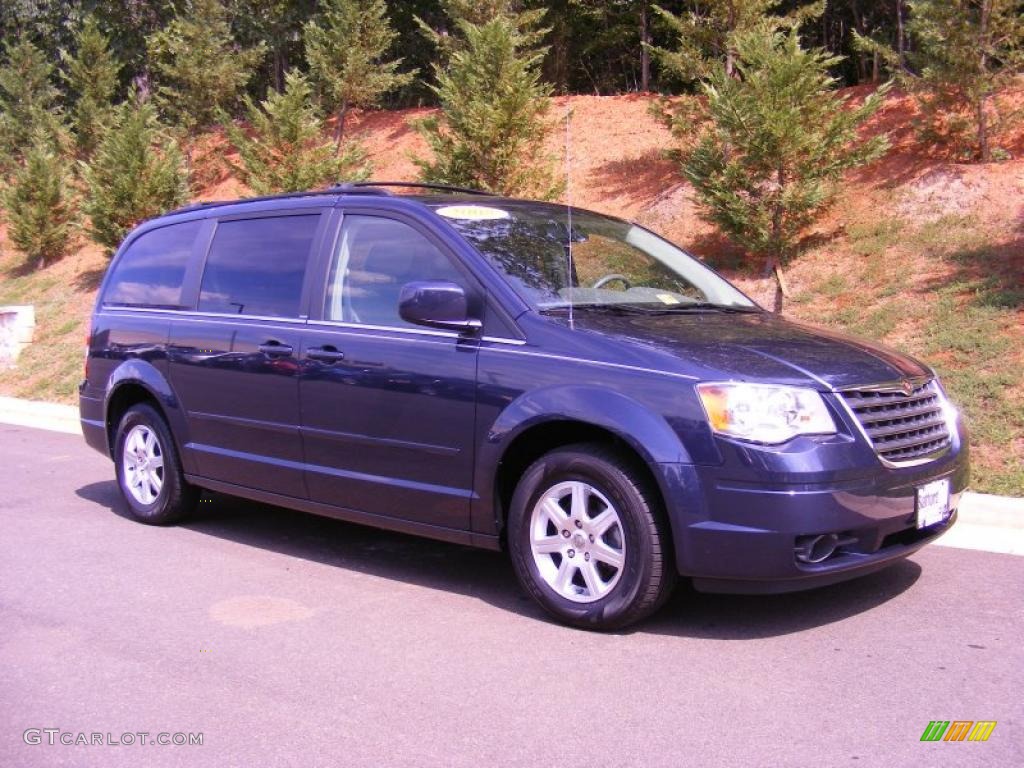 2008 Town & Country Touring Signature Series - Modern Blue Pearlcoat / Medium Slate Gray/Light Shale photo #3