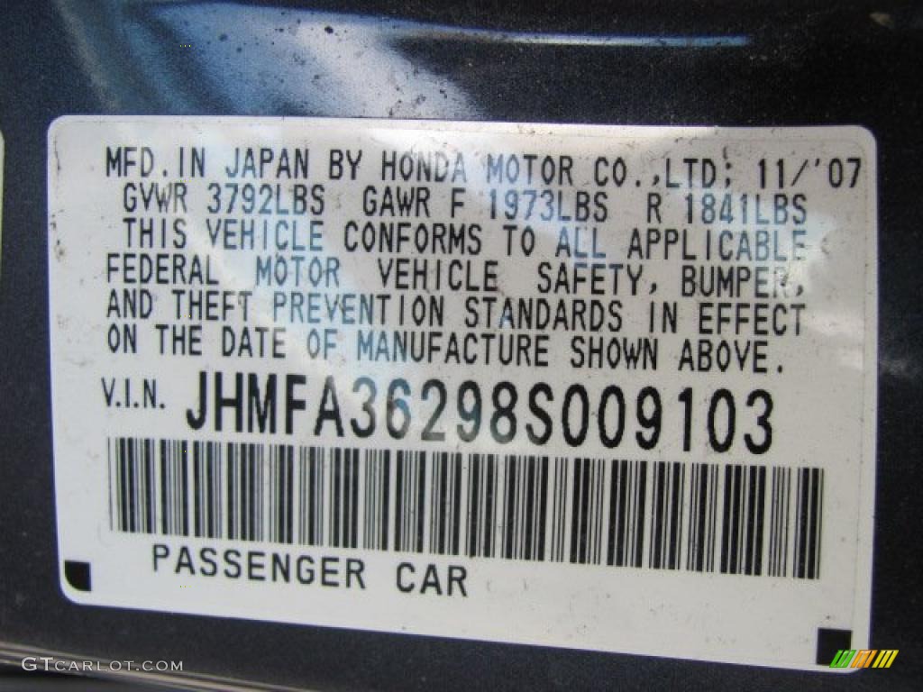 2008 Civic Hybrid Sedan - Magnetic Pearl / Blue photo #14