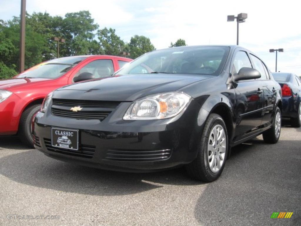 2010 Cobalt LS Sedan - Black Granite Metallic / Gray photo #1