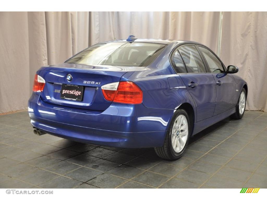 2007 3 Series 328xi Sedan - Montego Blue Metallic / Black photo #2
