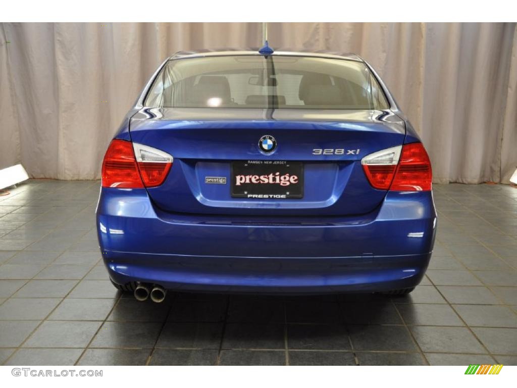2007 3 Series 328xi Sedan - Montego Blue Metallic / Black photo #3