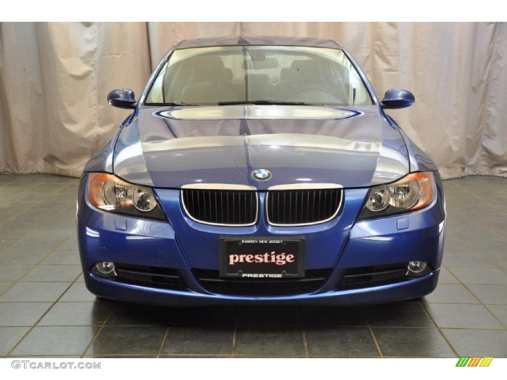 2007 3 Series 328xi Sedan - Montego Blue Metallic / Black photo #6
