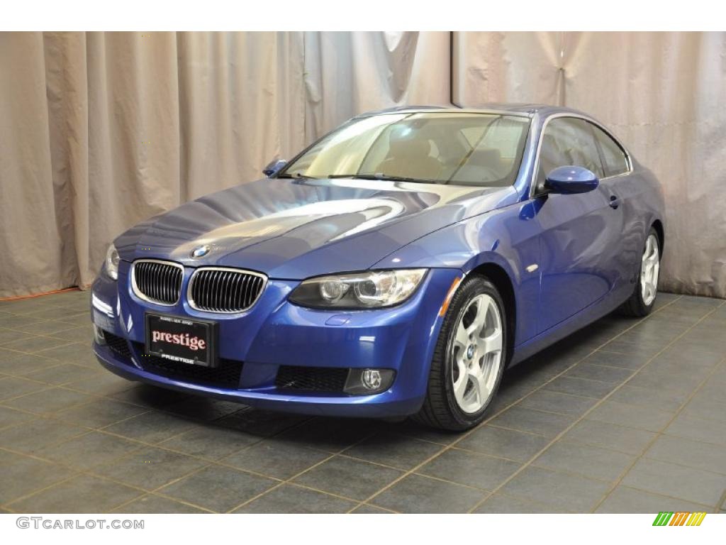 2007 3 Series 328i Coupe - Montego Blue Metallic / Saddle Brown/Black photo #1