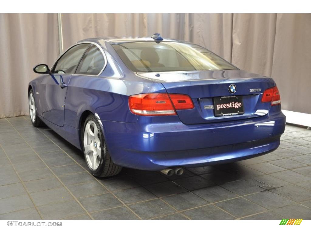 2007 3 Series 328i Coupe - Montego Blue Metallic / Saddle Brown/Black photo #4