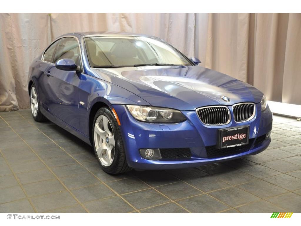 2007 3 Series 328i Coupe - Montego Blue Metallic / Saddle Brown/Black photo #7