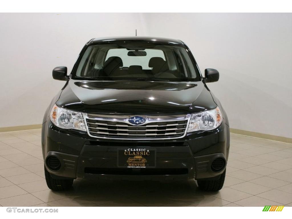 2009 Forester 2.5 X - Obsidian Black Pearl / Black photo #2