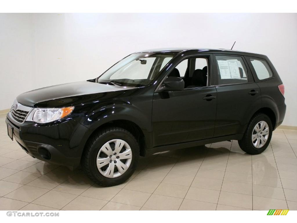 2009 Forester 2.5 X - Obsidian Black Pearl / Black photo #3