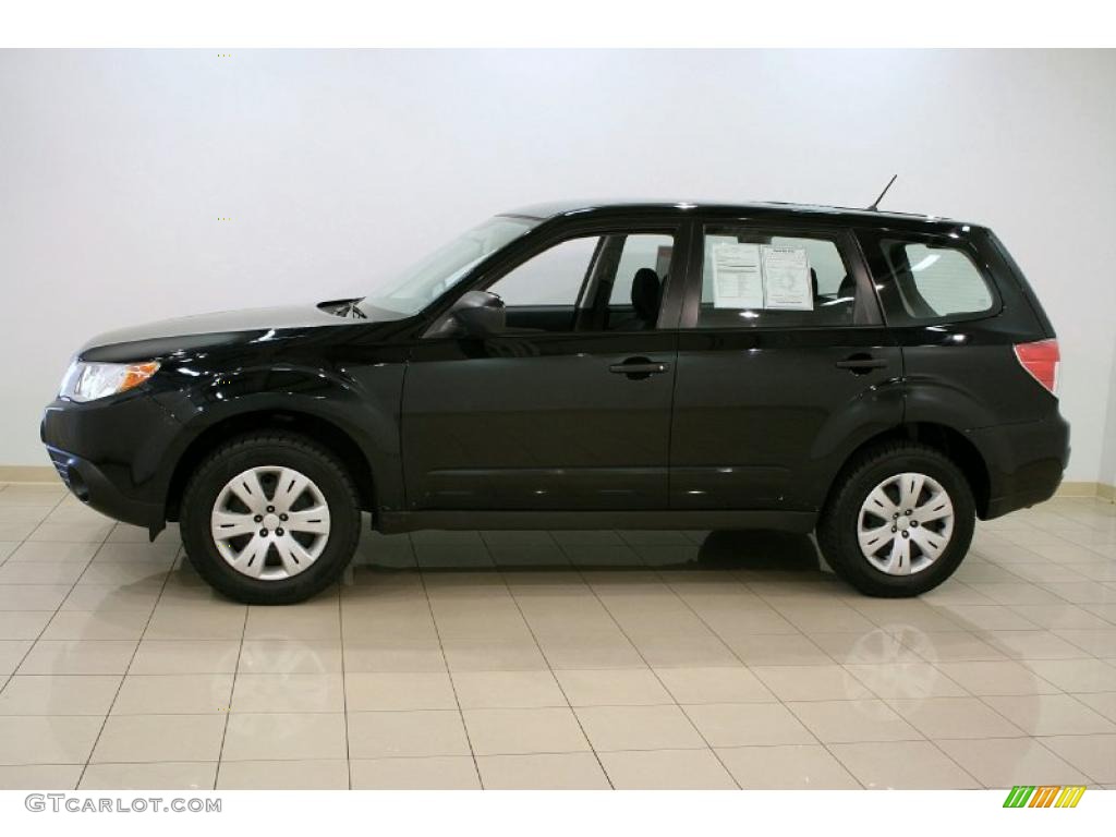 2009 Forester 2.5 X - Obsidian Black Pearl / Black photo #4