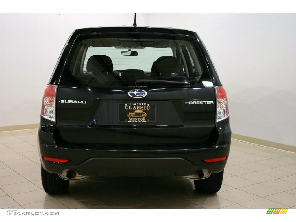 2009 Forester 2.5 X - Obsidian Black Pearl / Black photo #6