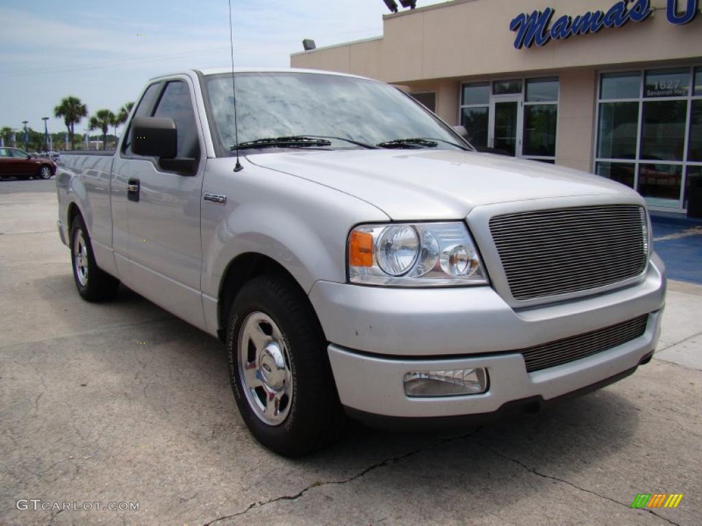 2005 F150 XL Regular Cab - Silver Metallic / Medium Flint/Dark Flint Grey photo #2