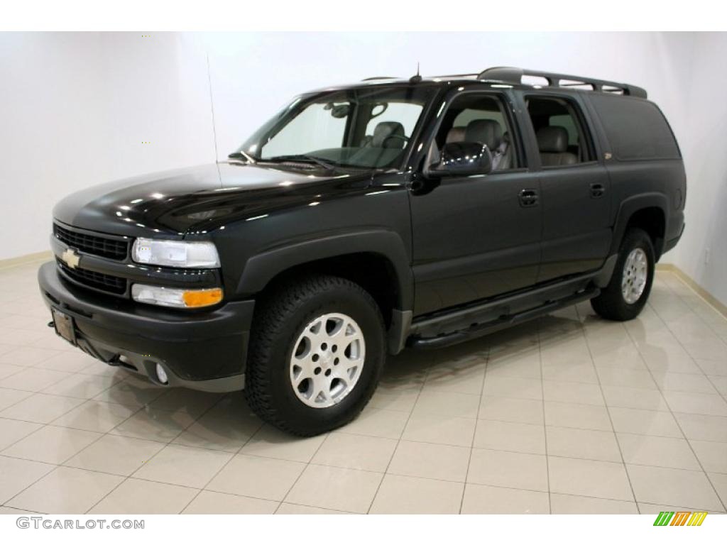2003 Suburban 1500 Z71 4x4 - Black / Tan/Neutral photo #3