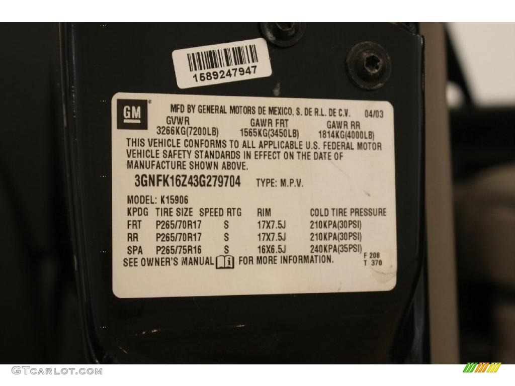 2003 Suburban 1500 Z71 4x4 - Black / Tan/Neutral photo #30