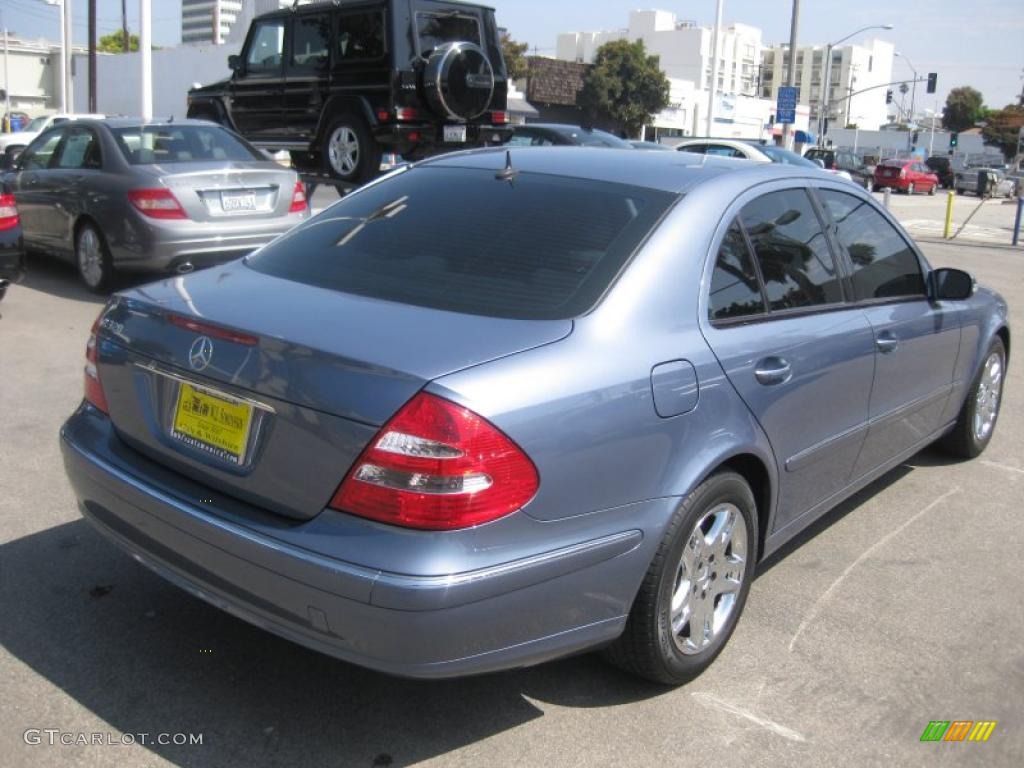2003 E 320 Sedan - Platinum Blue Metallic / Ash Grey photo #3