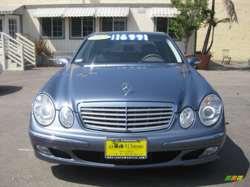 2003 E 320 Sedan - Platinum Blue Metallic / Ash Grey photo #8