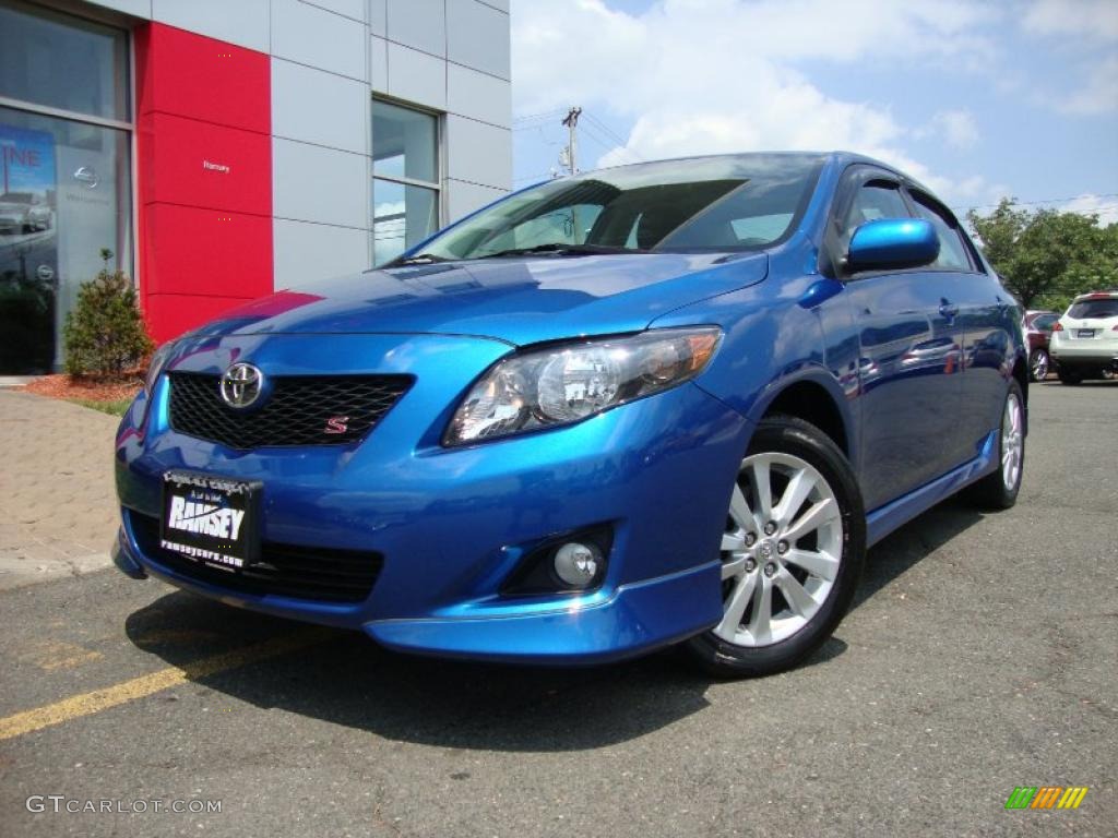 2009 Corolla S - Blue Streak Metallic / Dark Charcoal photo #1