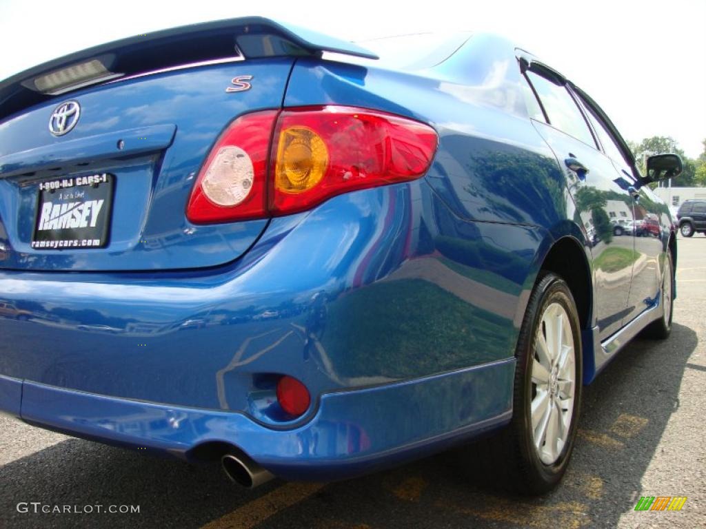 2009 Corolla S - Blue Streak Metallic / Dark Charcoal photo #15