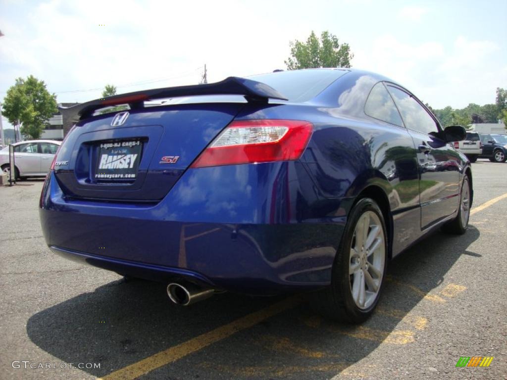 2008 Civic Si Coupe - Fiji Blue Pearl / Black photo #6