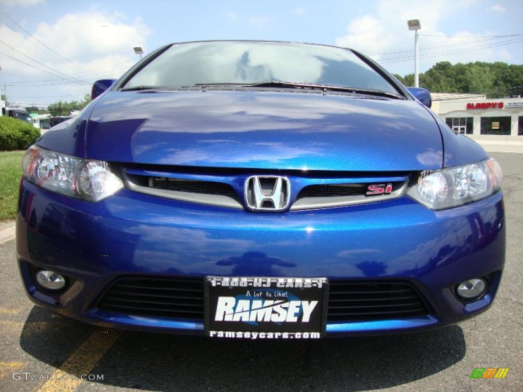 2008 Civic Si Coupe - Fiji Blue Pearl / Black photo #9