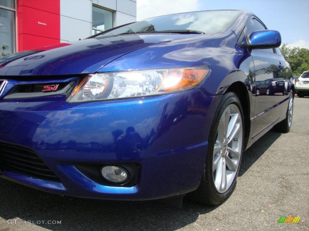 2008 Civic Si Coupe - Fiji Blue Pearl / Black photo #10