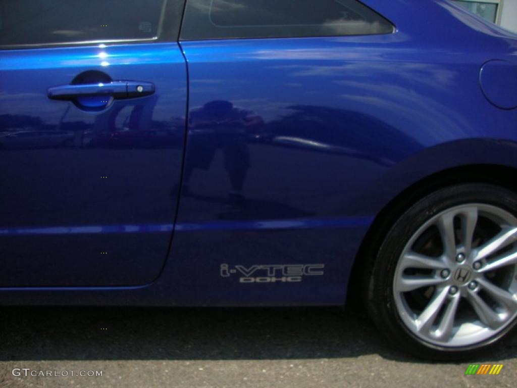 2008 Civic Si Coupe - Fiji Blue Pearl / Black photo #12