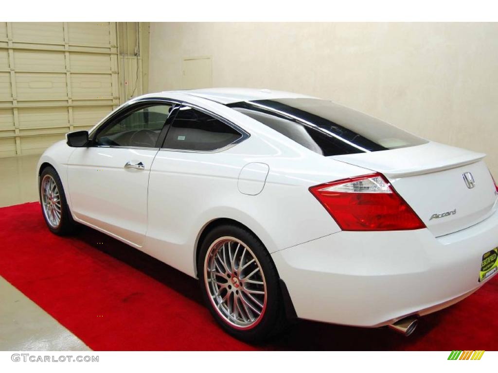 2008 Accord EX-L V6 Coupe - Taffeta White / Ivory photo #4