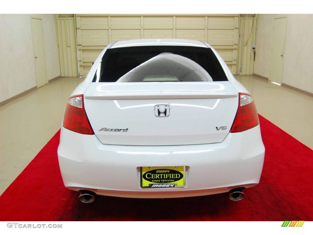 2008 Accord EX-L V6 Coupe - Taffeta White / Ivory photo #5