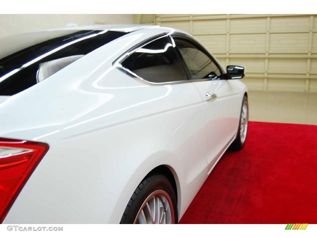 2008 Accord EX-L V6 Coupe - Taffeta White / Ivory photo #7