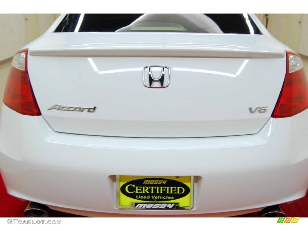 2008 Accord EX-L V6 Coupe - Taffeta White / Ivory photo #8