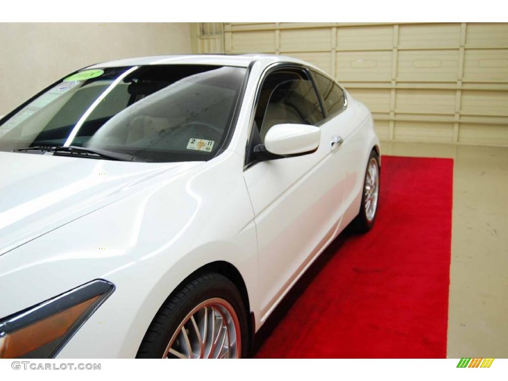 2008 Accord EX-L V6 Coupe - Taffeta White / Ivory photo #12